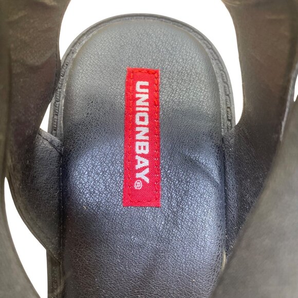 Unionbay Women’s Black Strap Chunky Platform Lug Sole Lucca Sandals Size 7M - Picture 8 of 10